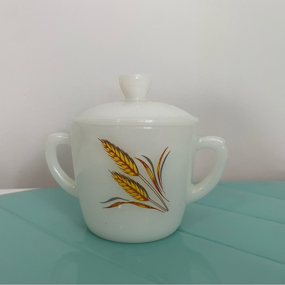 Fire King sugar bowl